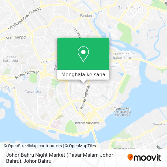 Peta Johor Bahru Night Market (Pasar Malam Johor Bahru)