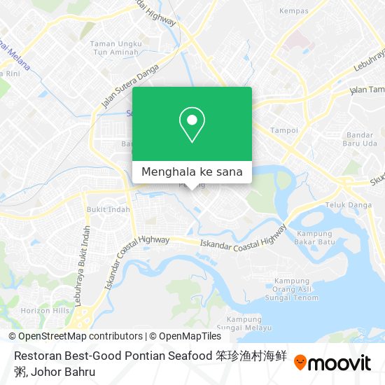 Peta Restoran Best-Good Pontian Seafood 笨珍渔村海鲜粥