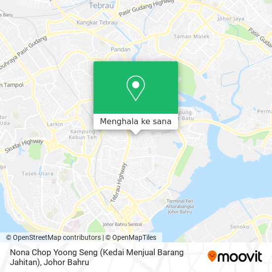Peta Nona Chop Yoong Seng (Kedai Menjual Barang Jahitan)
