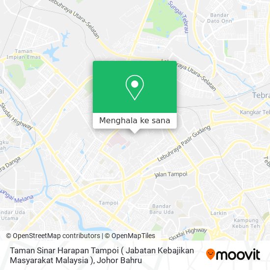 Peta Taman Sinar Harapan Tampoi ( Jabatan Kebajikan Masyarakat Malaysia )