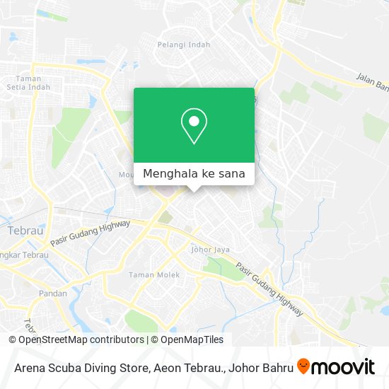 Peta Arena Scuba Diving Store, Aeon Tebrau.