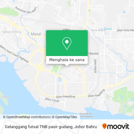 Peta Gelanggang futsal TNB pasir gudang