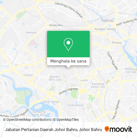 Peta Jabatan Pertanian Daerah Johor Bahru