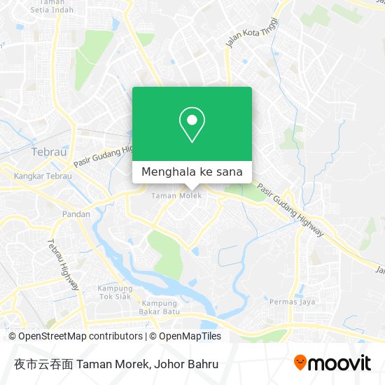Peta 夜市云吞面 Taman Morek