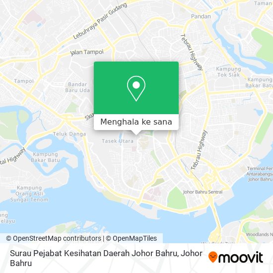 Peta Surau Pejabat Kesihatan Daerah Johor Bahru