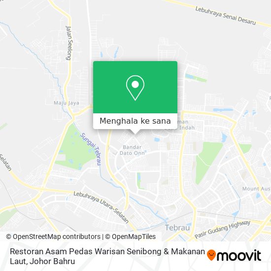 Peta Restoran Asam Pedas Warisan Senibong & Makanan Laut