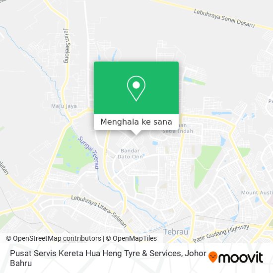 Peta Pusat Servis Kereta Hua Heng Tyre & Services