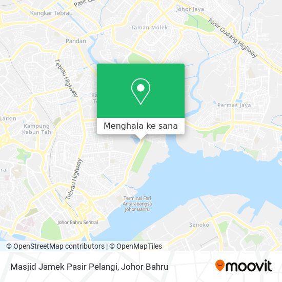 Peta Masjid Jamek Pasir Pelangi