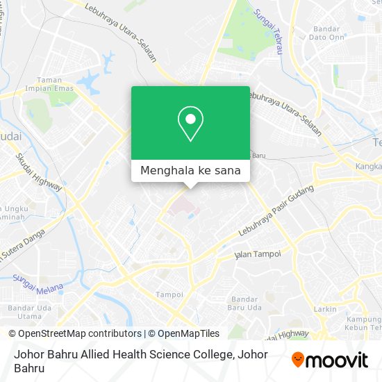 Peta Johor Bahru Allied Health Science College