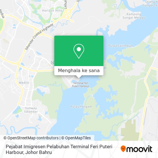 Peta Pejabat Imigresen Pelabuhan Terminal Feri Puteri Harbour