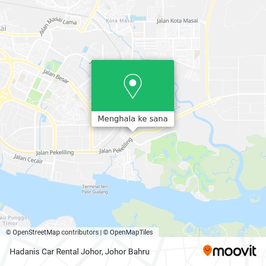 Peta Hadanis Car Rental Johor
