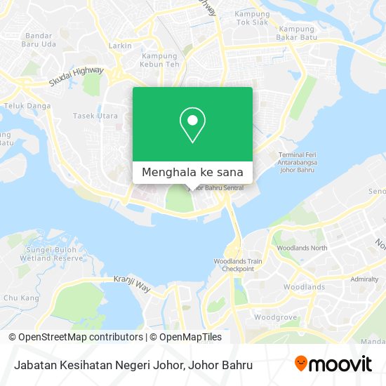 Peta Jabatan Kesihatan Negeri Johor