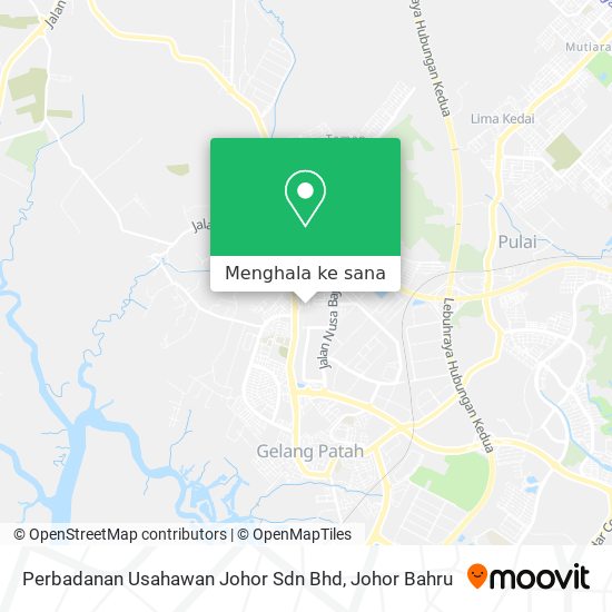 Peta Perbadanan Usahawan Johor Sdn Bhd