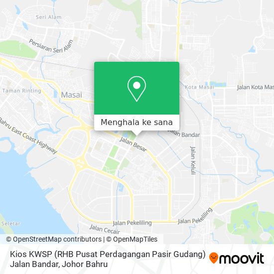 Peta Kios KWSP (RHB Pusat Perdagangan Pasir Gudang) Jalan Bandar