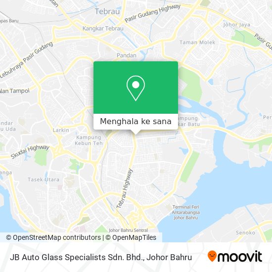 Peta JB Auto Glass Specialists Sdn. Bhd.
