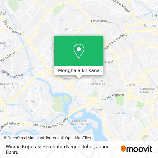 Peta Wisma Koperasi Perubatan Negeri Johor