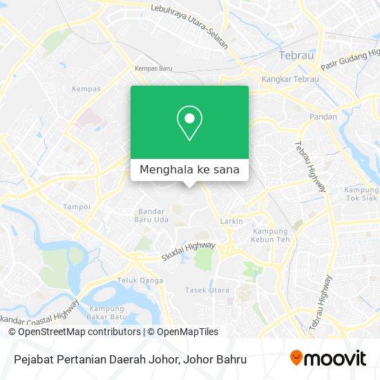 Peta Pejabat Pertanian Daerah Johor
