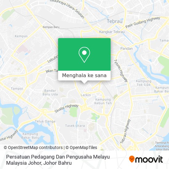 Peta Persatuan Pedagang Dan Pengusaha Melayu Malaysia Johor