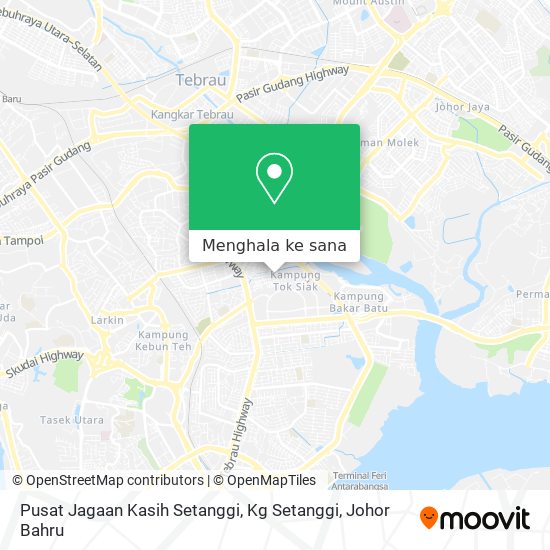 Peta Pusat Jagaan Kasih Setanggi, Kg Setanggi