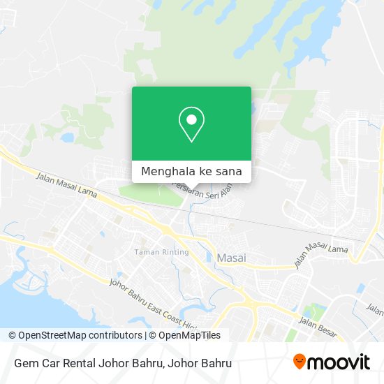 Peta Gem Car Rental Johor Bahru
