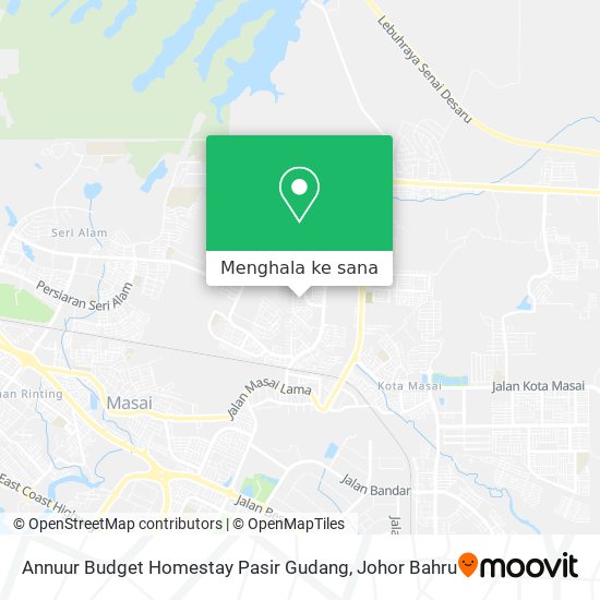 Peta Annuur Budget Homestay Pasir Gudang