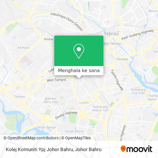 Peta Kolej Komuniti Ypj Johor Bahru