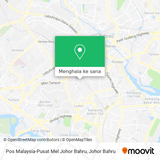 Peta Pos Malaysia-Pusat Mel Johor Bahru