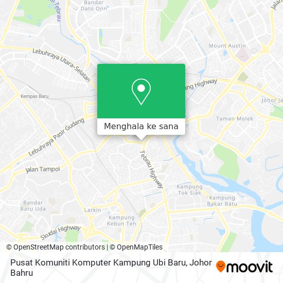 Peta Pusat Komuniti Komputer Kampung Ubi Baru