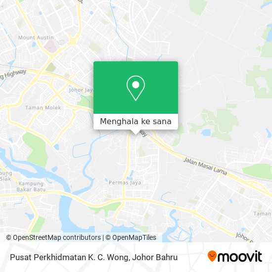 Peta Pusat Perkhidmatan K. C. Wong