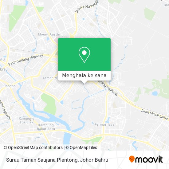 Peta Surau Taman Saujana Plentong