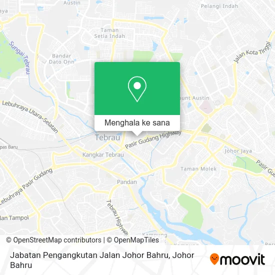 Peta Jabatan Pengangkutan Jalan Johor Bahru