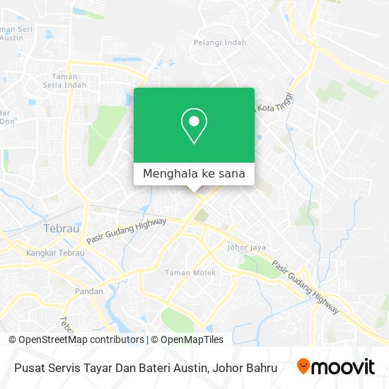 Peta Pusat Servis Tayar Dan Bateri Austin