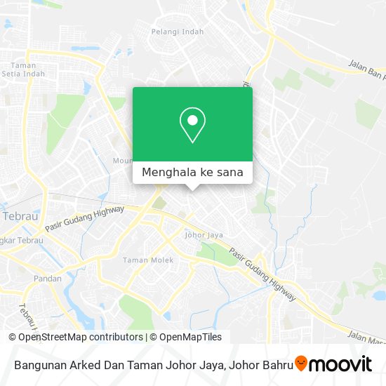 Peta Bangunan Arked Dan Taman Johor Jaya