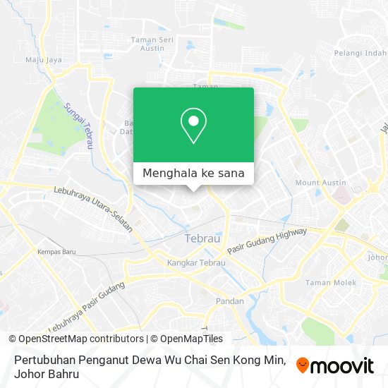 Peta Pertubuhan Penganut Dewa Wu Chai Sen Kong Min