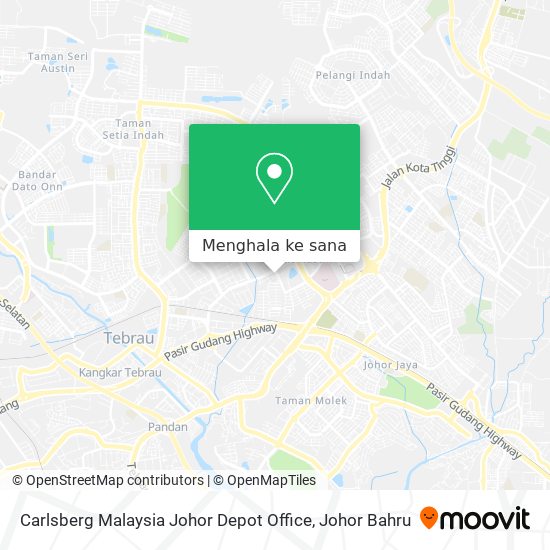 Peta Carlsberg Malaysia Johor Depot Office