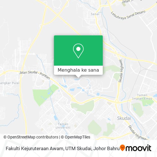 Peta Fakulti Kejuruteraan Awam, UTM Skudai