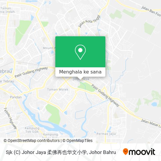 Peta Sjk (C) Johor Jaya 柔佛再也华文小学