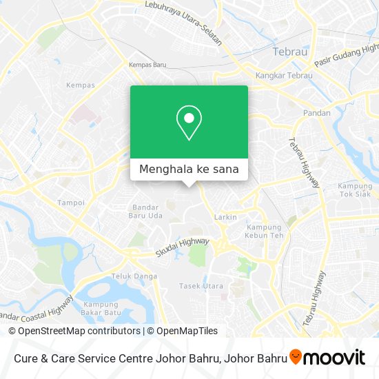 Peta Cure & Care Service Centre Johor Bahru