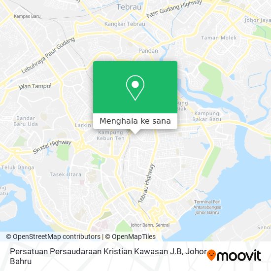 Peta Persatuan Persaudaraan Kristian Kawasan J.B