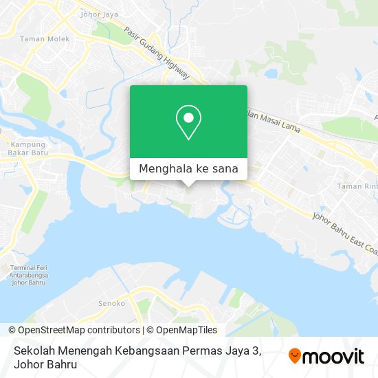 Peta Sekolah Menengah Kebangsaan Permas Jaya 3