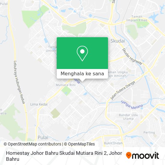 Peta Homestay Johor Bahru Skudai Mutiara Rini 2