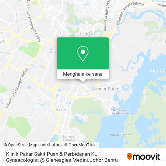 Peta Klinik Pakar Sakit Puan & Perbidanan KL Gynaecologist @ Gleneagles Medini