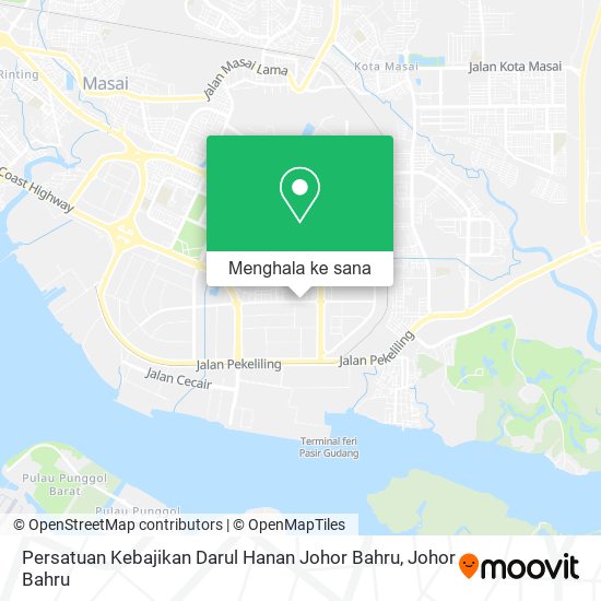 Peta Persatuan Kebajikan Darul Hanan Johor Bahru