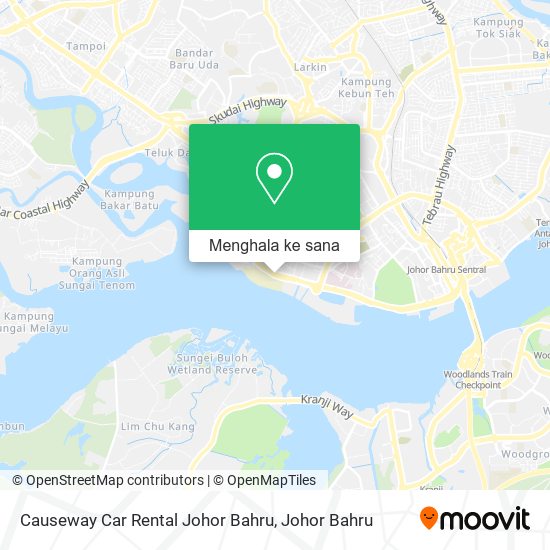 Peta Causeway Car Rental Johor Bahru