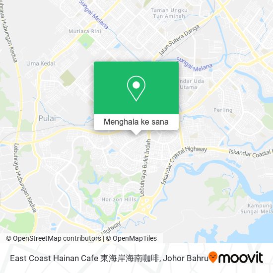 Peta East Coast Hainan Cafe 東海岸海南咖啡