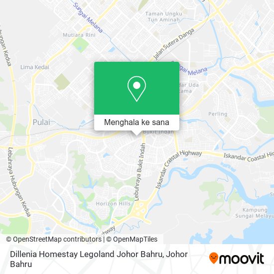 Peta Dillenia Homestay Legoland Johor Bahru
