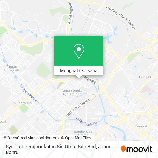 Peta Syarikat Pengangkutan Siri Utara Sdn Bhd