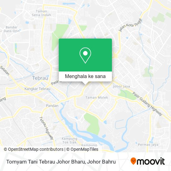 Peta Tomyam Tani Tebrau Johor Bharu