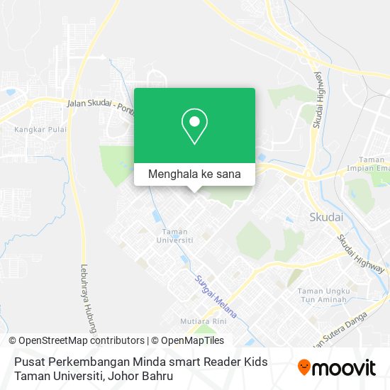 Peta Pusat Perkembangan Minda smart Reader Kids Taman Universiti