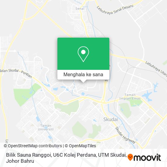 Peta Bilik Sauna Ranggoi, U6C Kolej Perdana, UTM Skudai